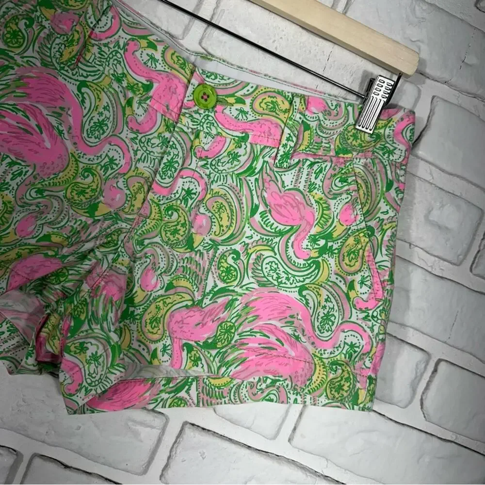 Lilly Pulitzer The Walsh Short Flamingo Print Size 4 - Picture 7 of 8